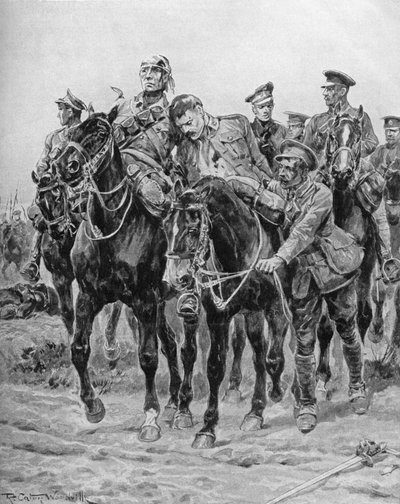Primera Guerra Mundial - Soldados británicos heridos a caballo de Richard Caton II Woodville